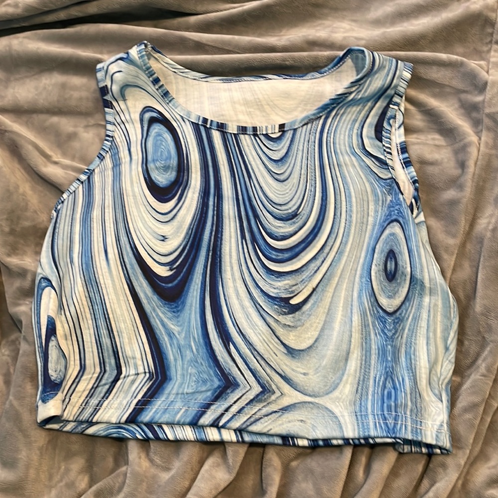 blue top off of Romwe